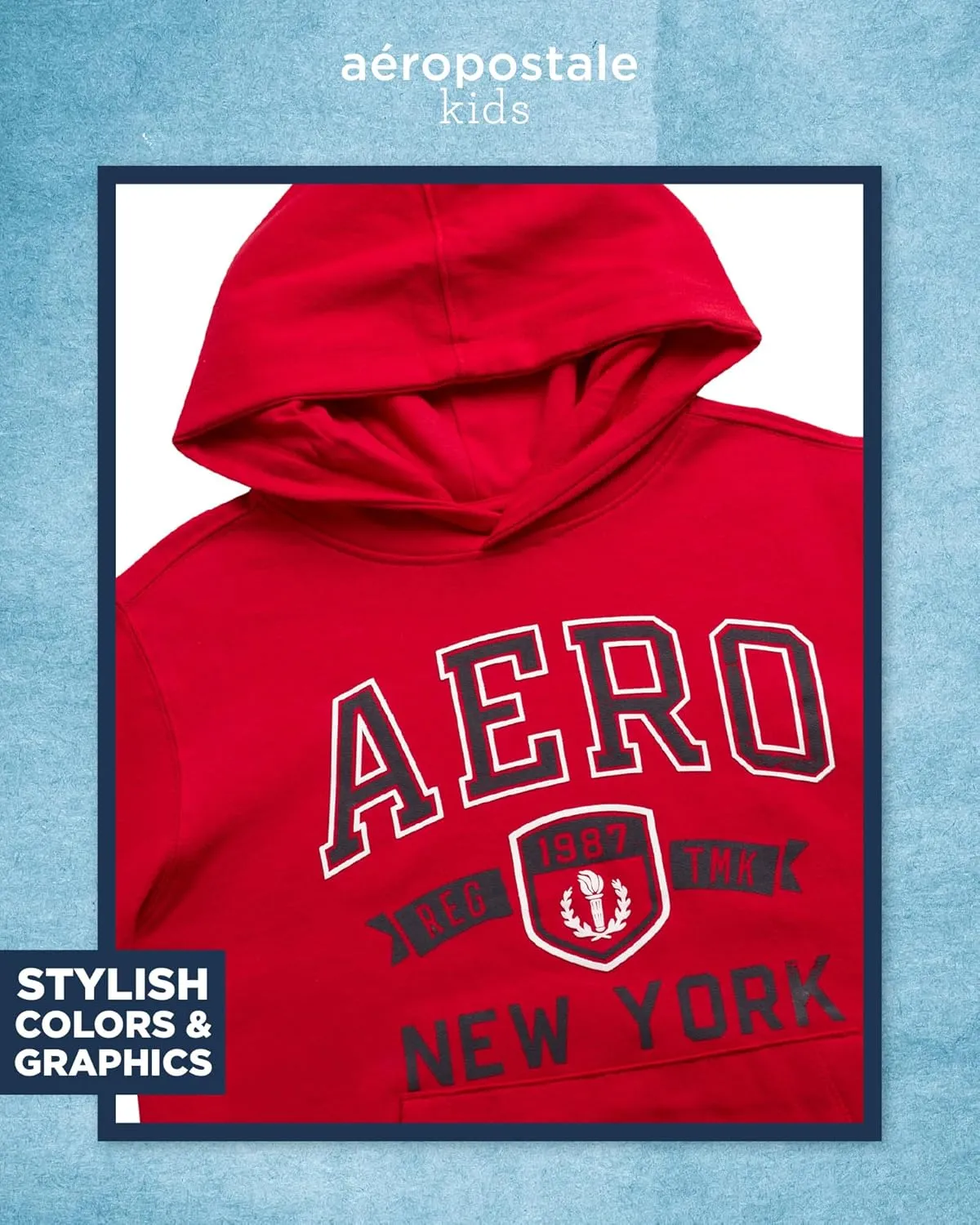 AEROPOSTALE Hoodie and T-Shirt Set - 2 Piece Pullover Hoodie Sweatshirt and Active Graphic Tee - Boys Activewear Tops (8-16)
