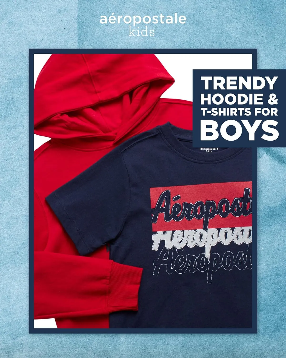 AEROPOSTALE Hoodie and T-Shirt Set - 2 Piece Pullover Hoodie Sweatshirt and Active Graphic Tee - Boys Activewear Tops (8-16)