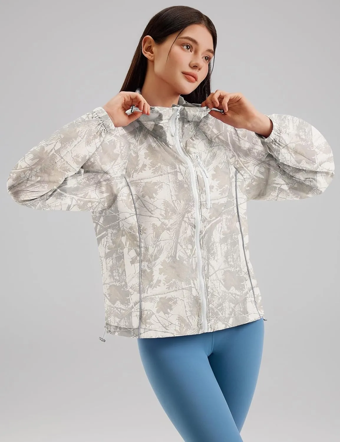 Avoogue Women's UPF 50  Sun Protection UV Jacket Full Zip Lightweight Jacket Athletic Workout Hoodie