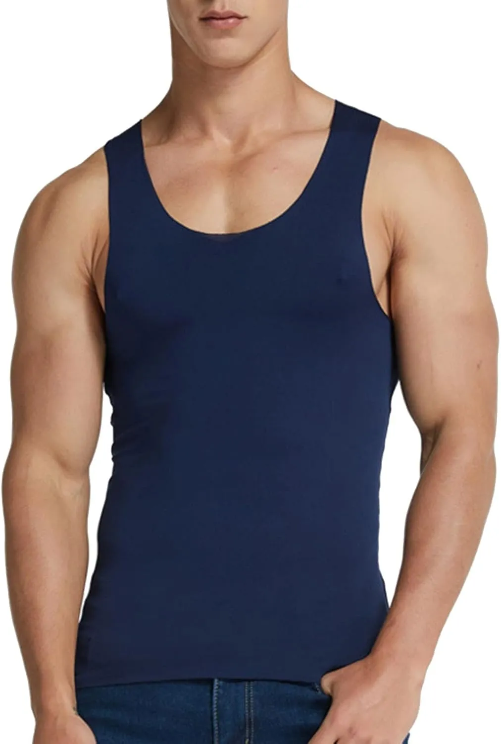Big and Tall Tank Tops for Men Sleeveless Gym Workout Summer Muscle Tee Vest Athletic Sports Compression Undershirt