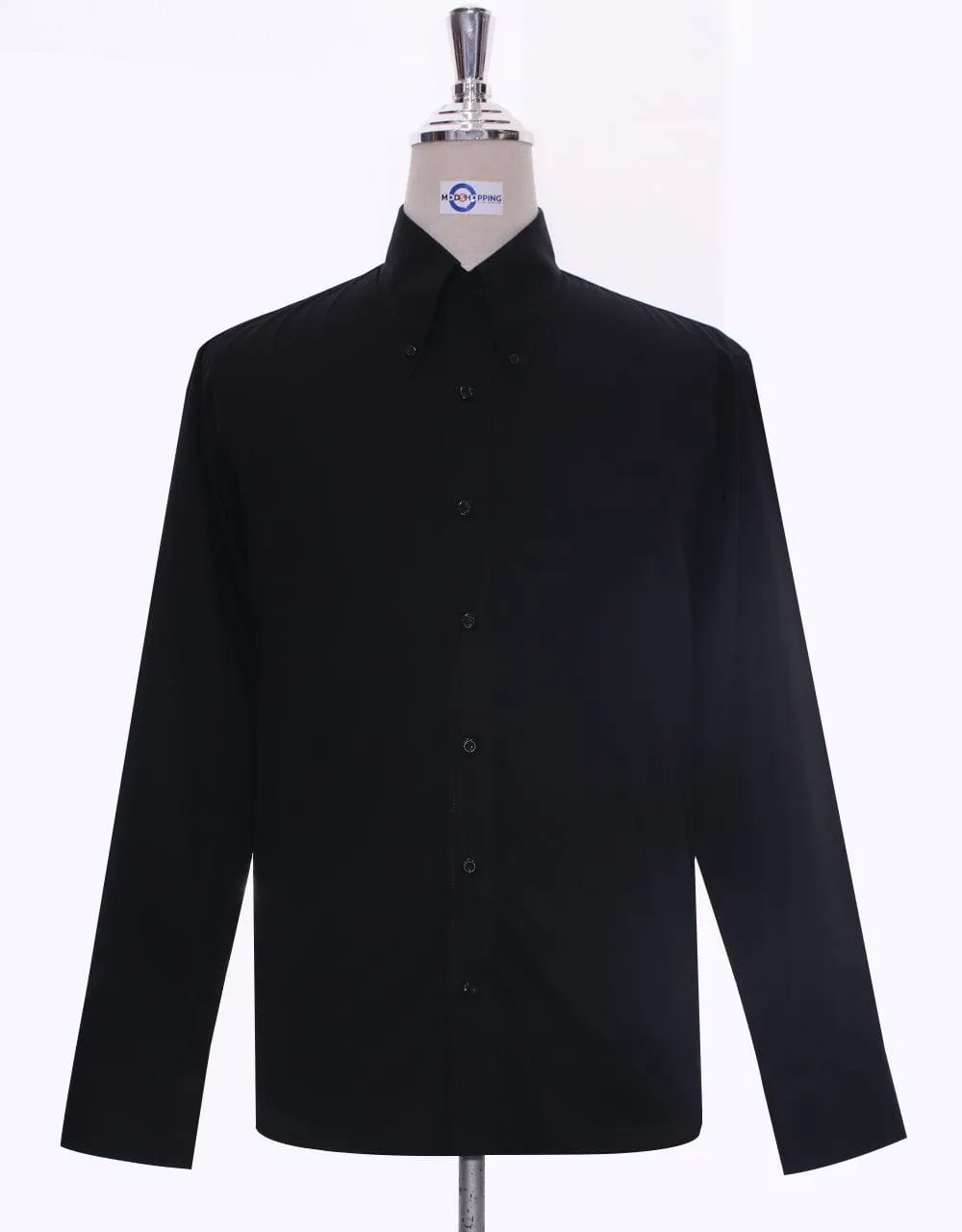 Black Button Down Collar Shirt