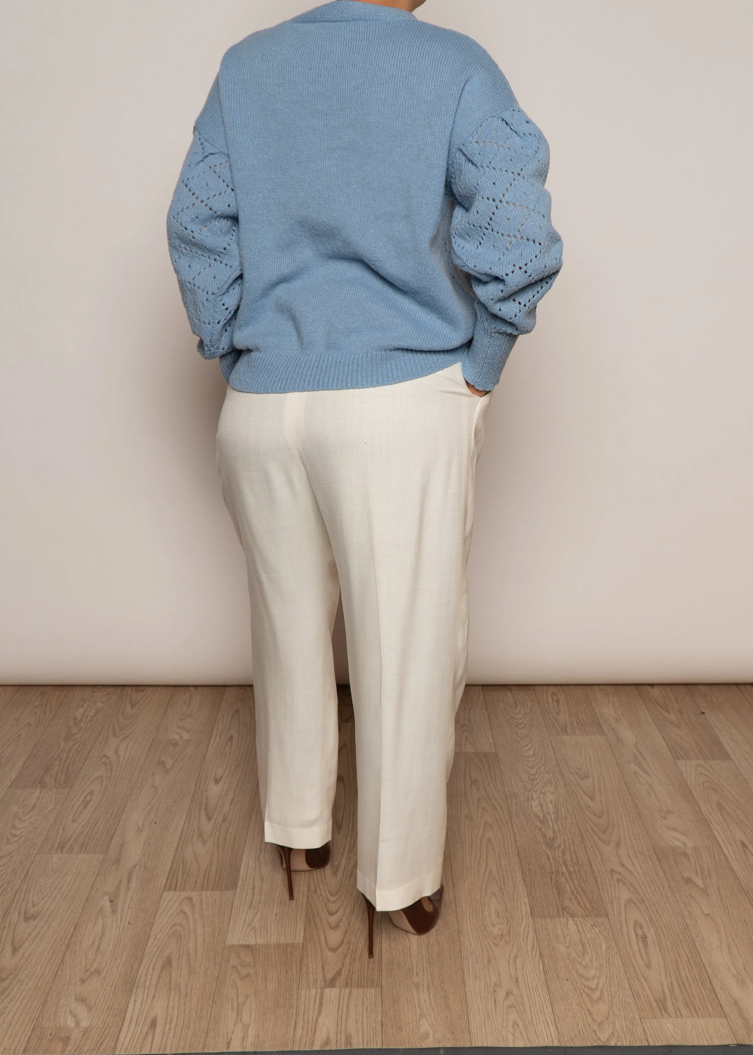 Blue Knitted Cardigan
