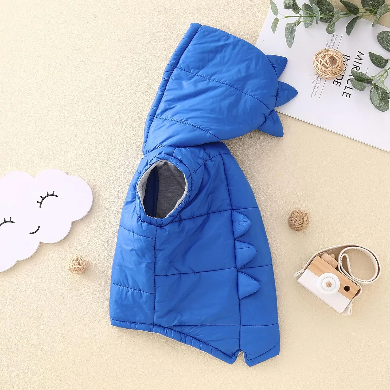 Boys Vest Kids Winter Coat Dinosaur Jacket Outerwear Girls Toddler Hooded Baby Boys Kids Winter down Jacket Boys