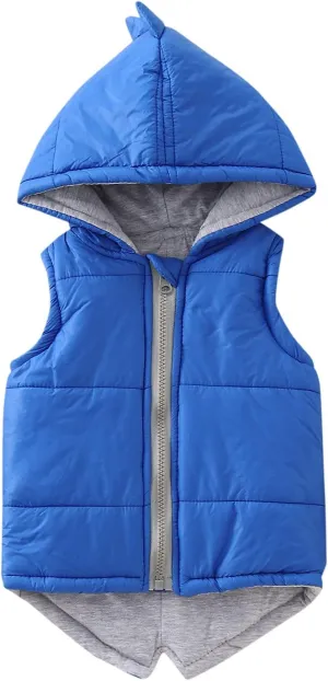 Boys Vest Kids Winter Coat Dinosaur Jacket Outerwear Girls Toddler Hooded Baby Boys Kids Winter down Jacket Boys