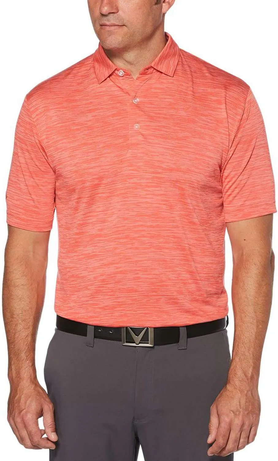 Callaway Broken Stripe Golf Polo, Sun Protection, Moisture-Wicking, Lightweight, Athletic Collared Shirts for Men