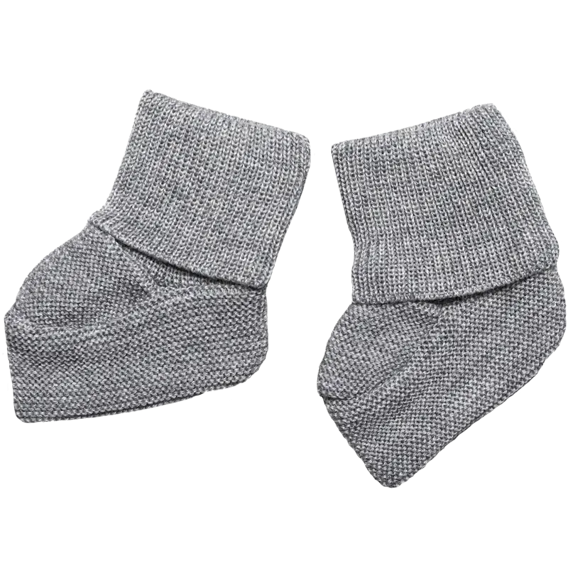 Classic Merino Wool Booties - Grey *