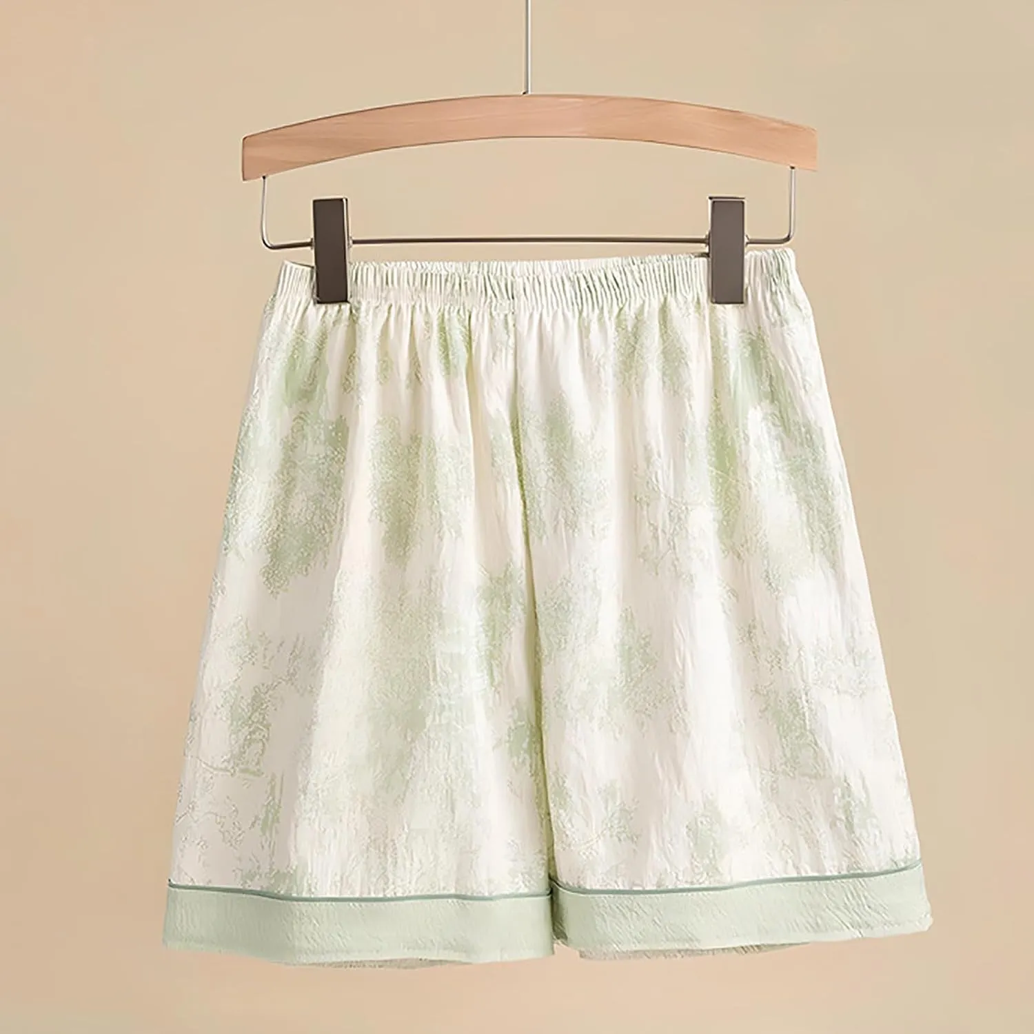 Cotton Pajama Shorts for Women Summer Floral Print Comfy Elastic Waist Lounge Pj Bottoms Loose Sleep Shorts