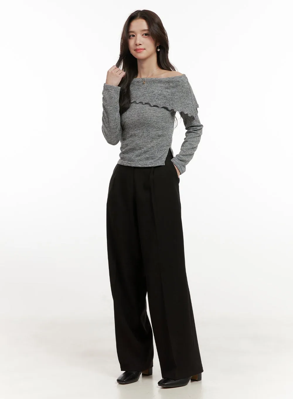 Frill Off Shoulder Top ON429