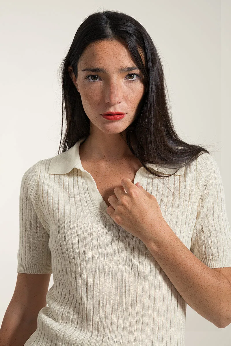 Gigi Recycled Silk Polo Shirt