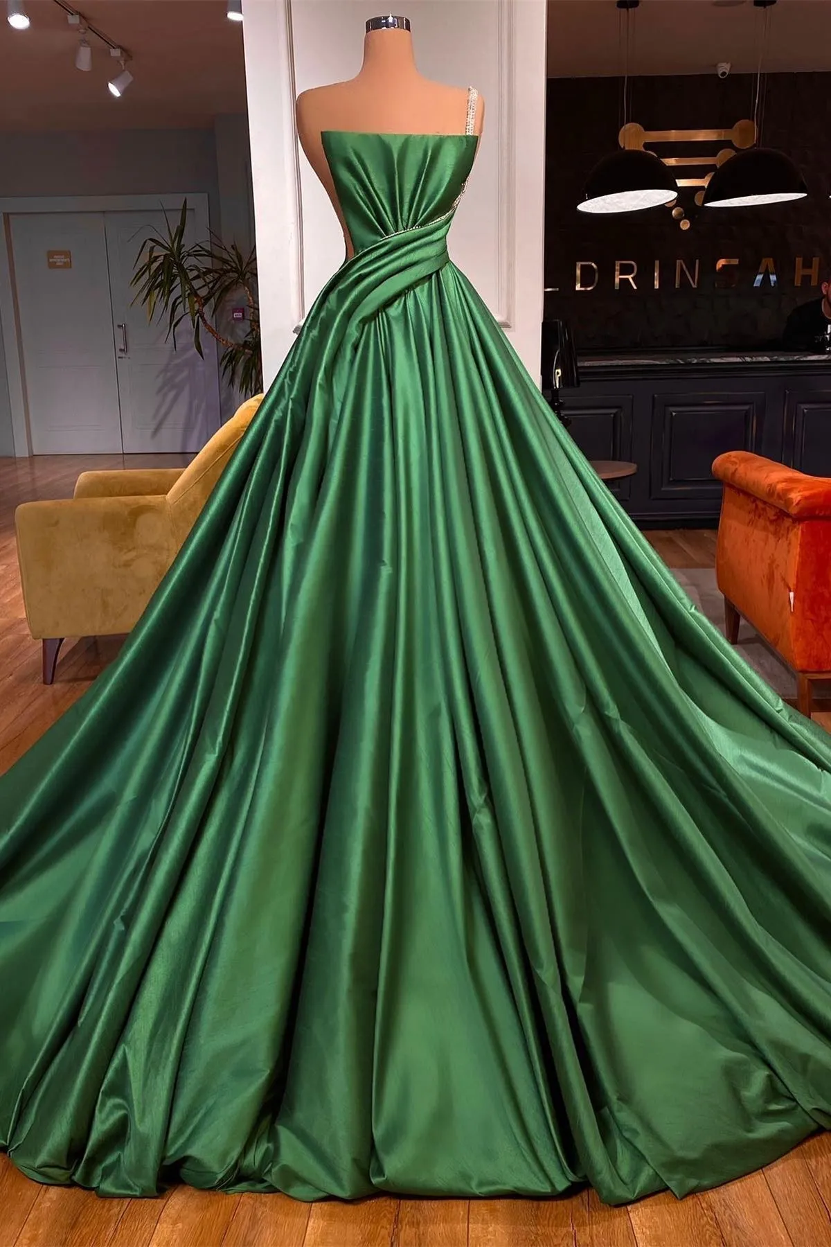 kamahe Fabulous Long A-line One shoulder Sleeveless Prom Dress