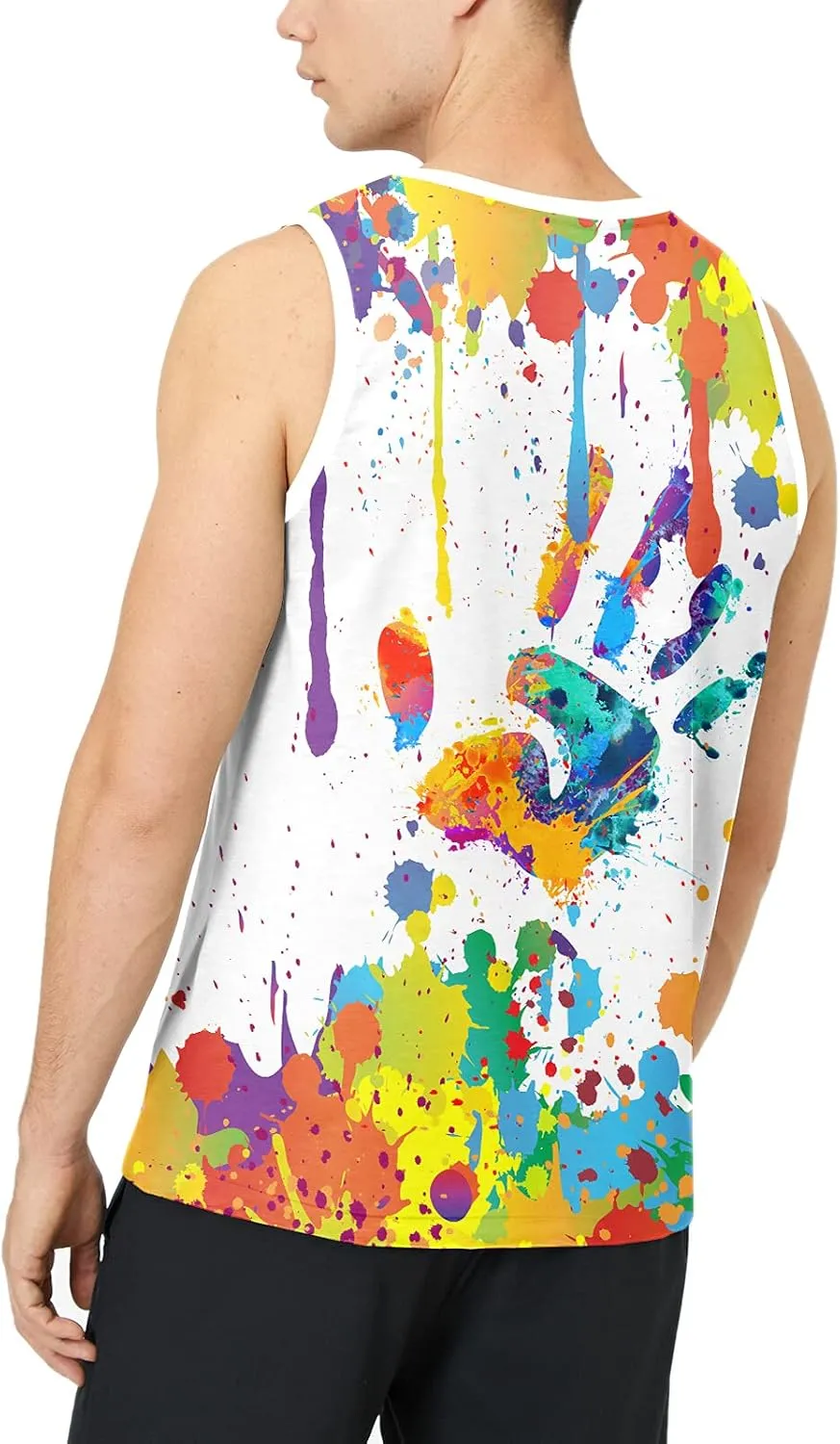 LAIDIPAS Men's 3D Tank Tops Summer Casual Novelty Sleeveless Shirt Unisex Colorful Graphics Top Tees Shirt