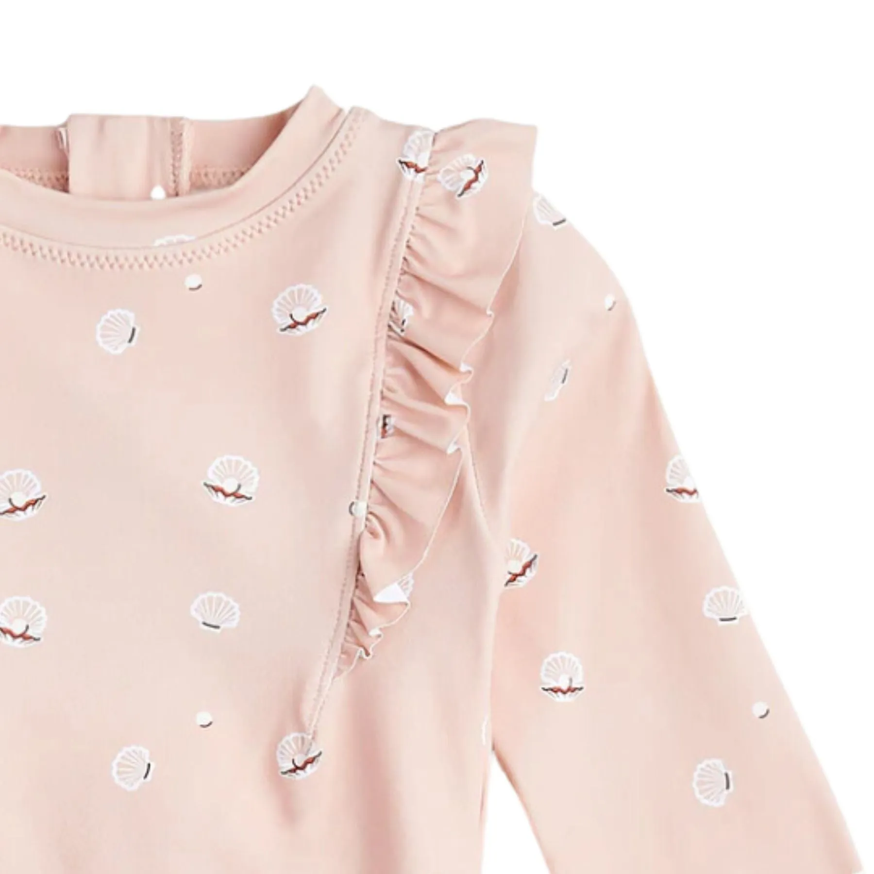 Long Sleeve Swimsuit, Pearl Shell Pink