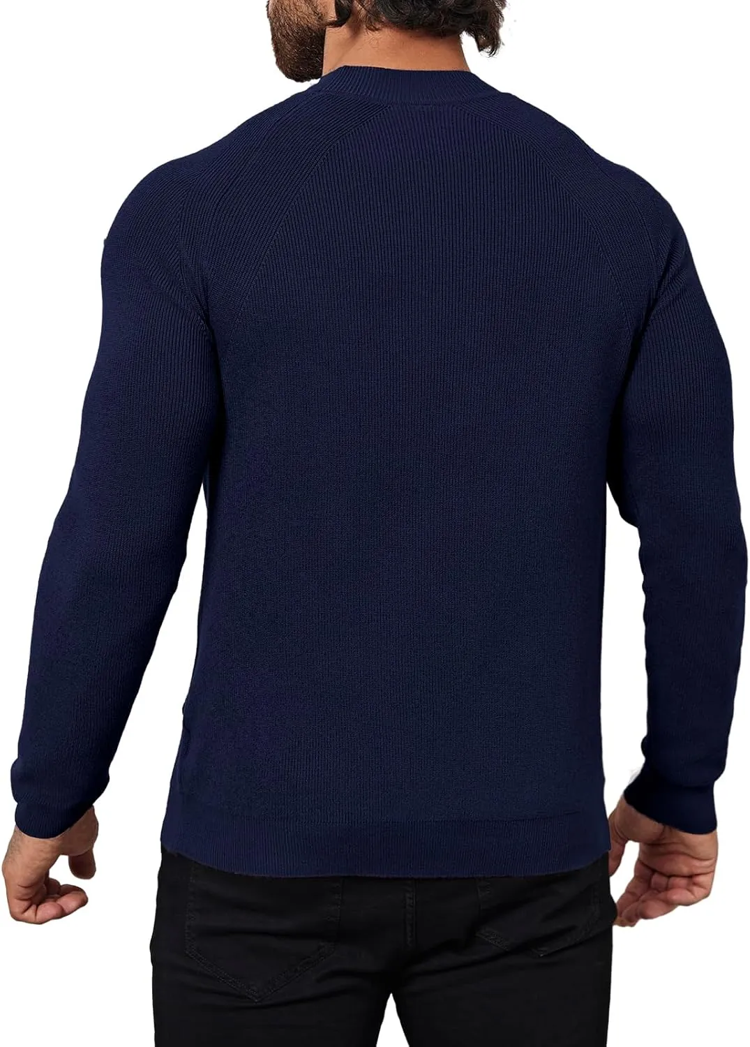 Mens Mock Neck Sweater Slim Fit Half Turtleneck Knit Sweaters Short Turtle Neck Lightweight Long Sleeve