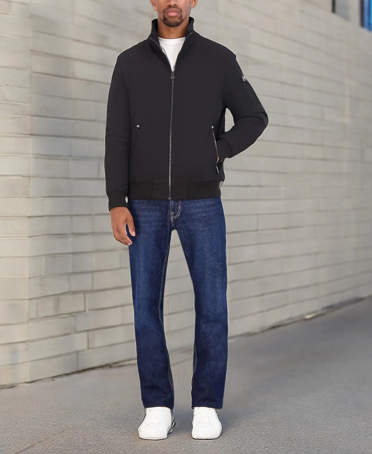 Nautica Men's Bomber Jacket  Windbreaker, Water-Resistant, Waterproof, Golf, Hiking, Boating, Casual Wear