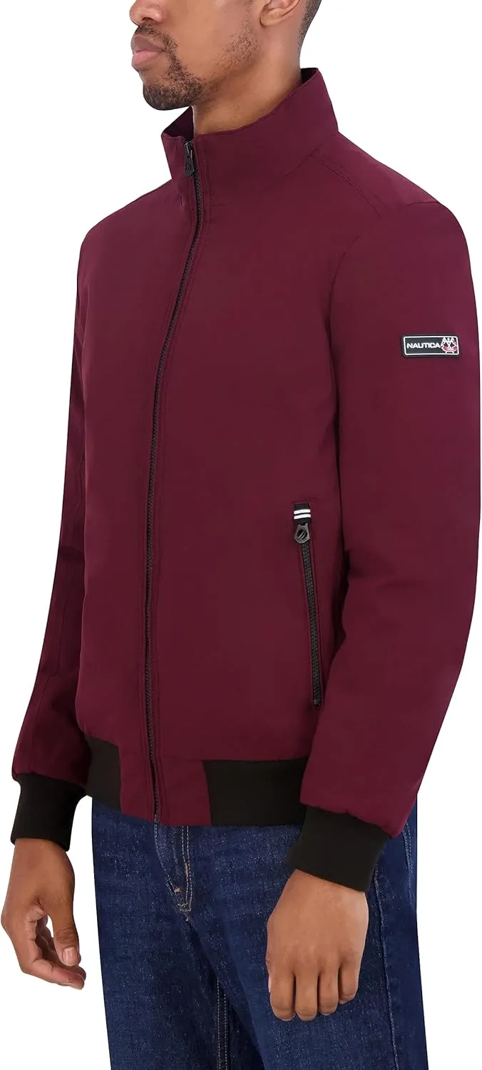 Nautica Men's Bomber Jacket  Windbreaker, Water-Resistant, Waterproof, Golf, Hiking, Boating, Casual Wear
