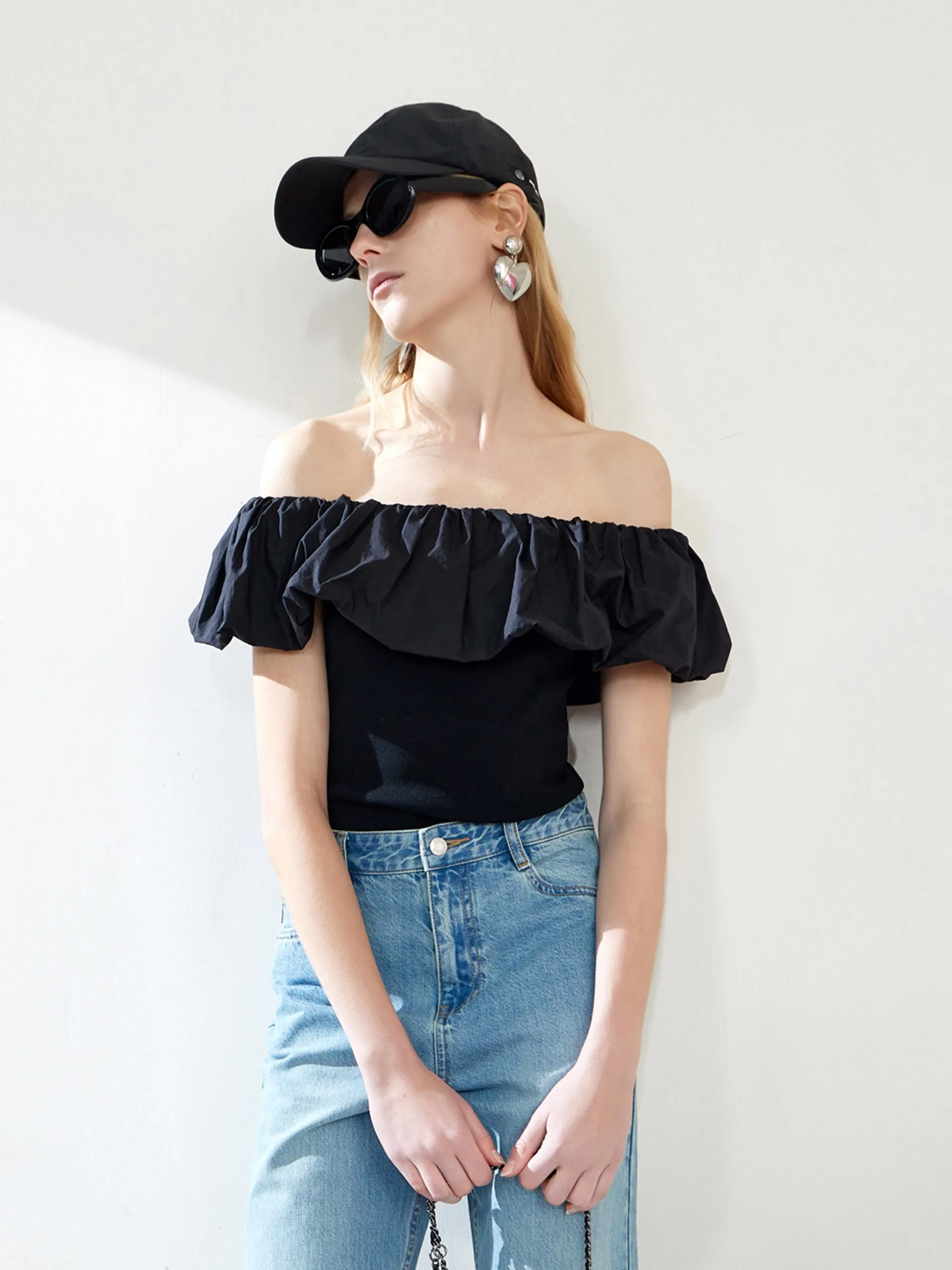 Off Shoulder Ruffle Top