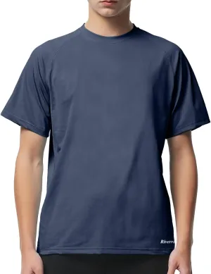 Riverruns Fishing T-Shirt Mens UPF 50  Sun Protection Fishing Shirt Short Sleeve Performance Tee #1006