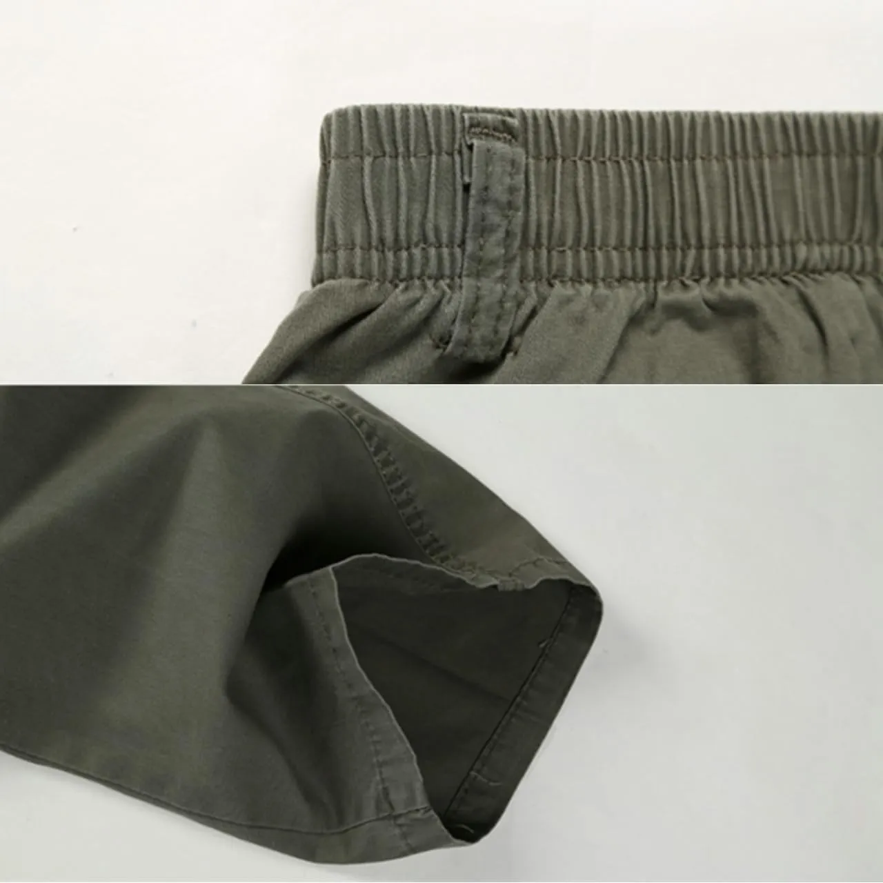 Sobrisah Men's Lightweight Pull on Casual Pants Full Elastic Waist Cargo Work Chef Pants Regular/Loose Fit Style Sweatpants