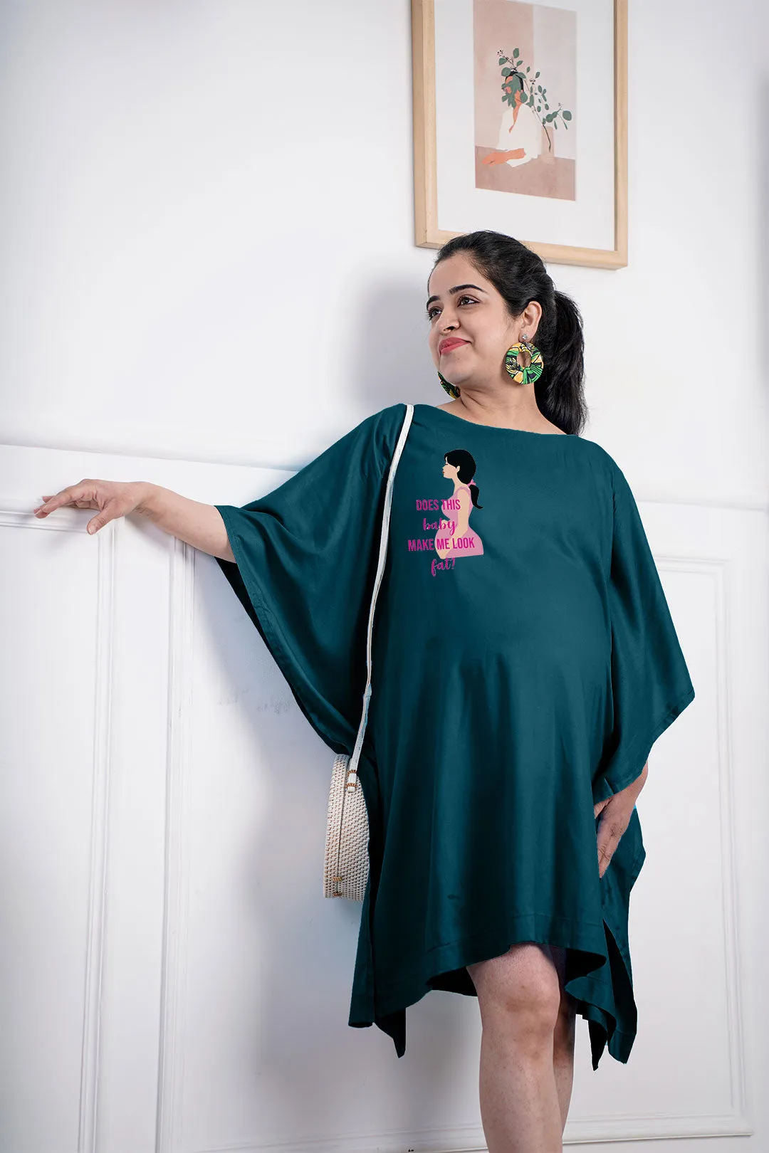 Teal Rayon MaternityKaftan - TealMama