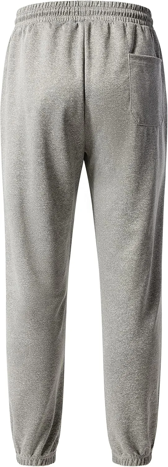 URBEX Mens Sweatpants with Zipper Pockets, Elastic Bottom Joggers Pants for Gym Running Workout Training