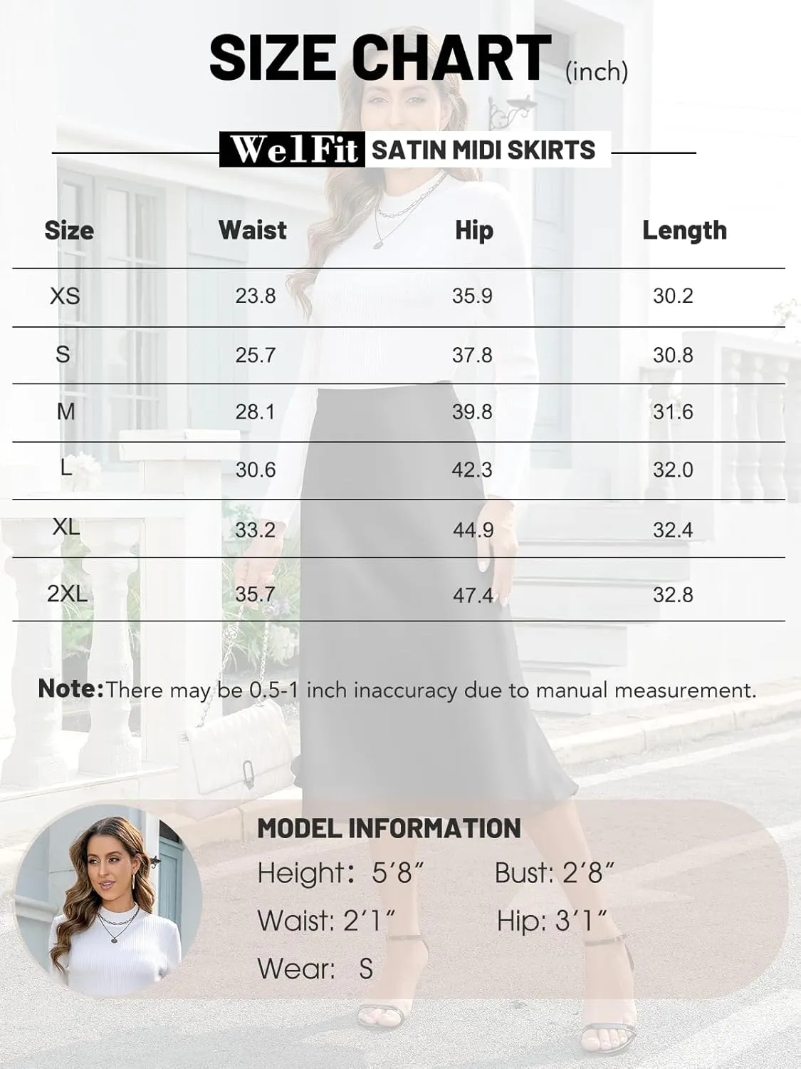 We1Fit Women's High Waisted Satin Skirt Elegant A-Line Cocktail Party Wedding Silk Skirts