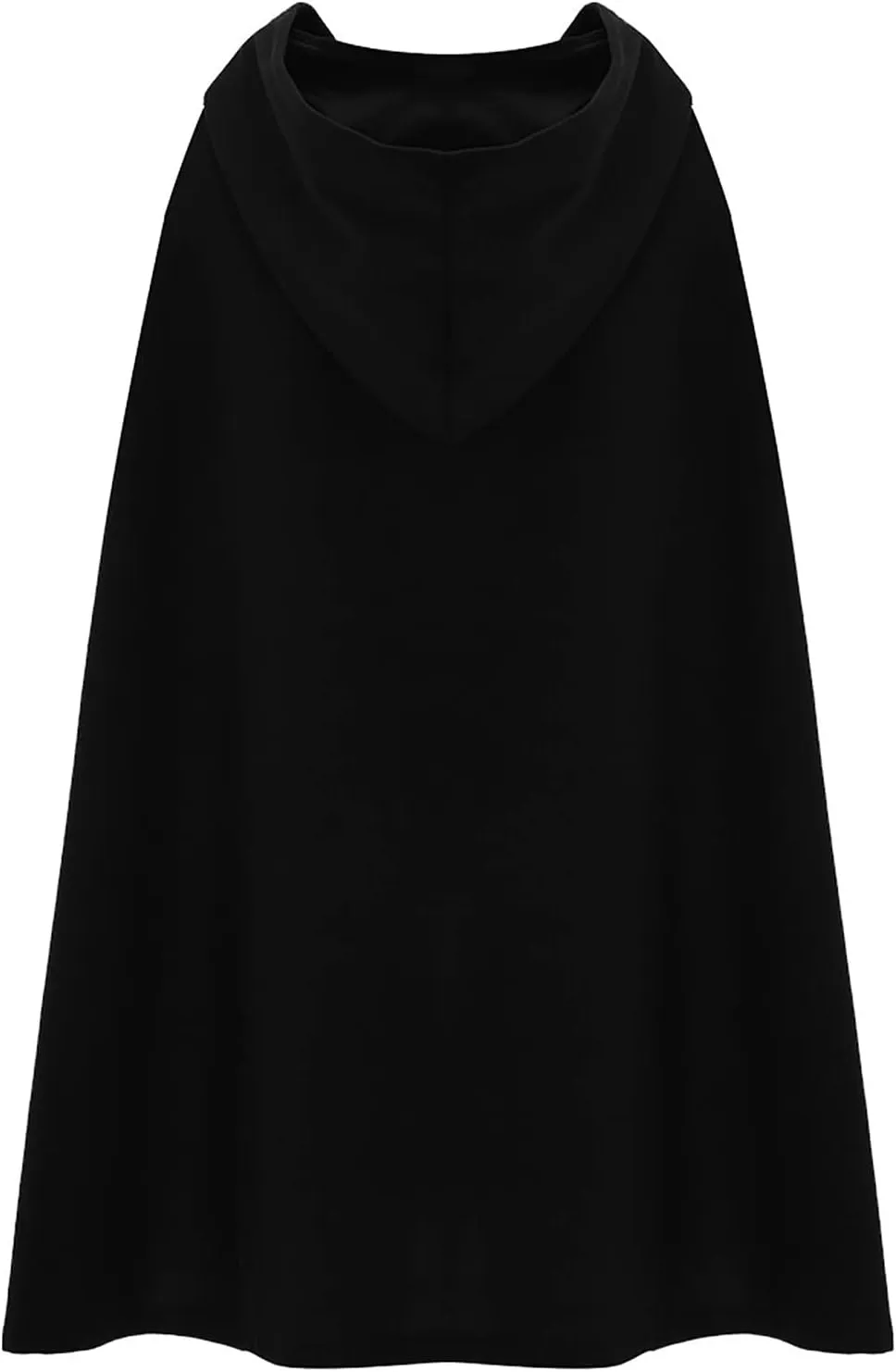 XUNRYAN Womens Renaissance Wool Blend Cloak with Hood Vintage Robes Solid Casual Cropped Cape Coat Cosplay Halloween Costume